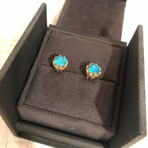 Juicy Couture Gold and Turquoise Stud Earrings